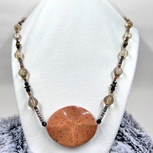 Jasper and Beaded 20” Wire Necklace